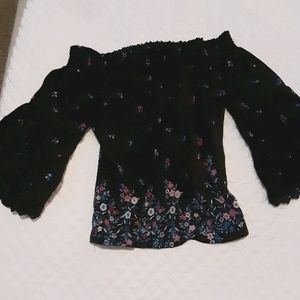 Black off the shoulder blouse, size small